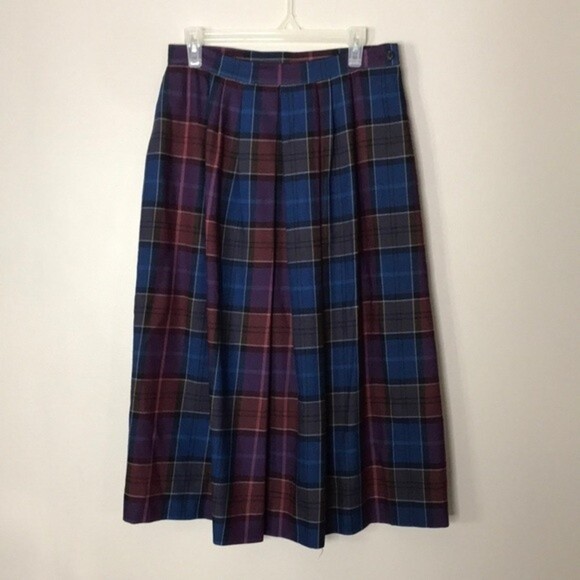 Vintage Eddie Bauer 100% wool pleated skirt size 14 - Picture 1 of 11